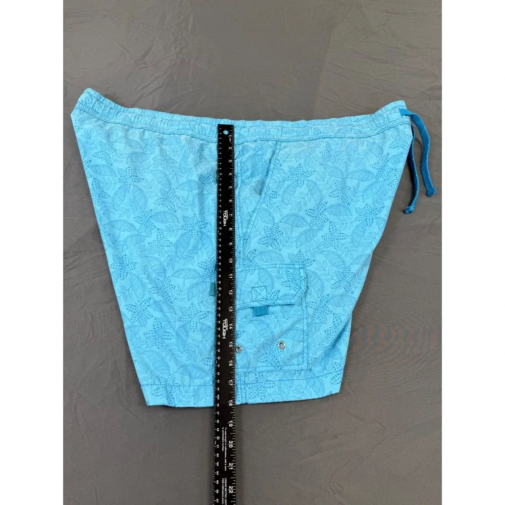 Tommy Bahama Relax Mens XL Swim Trunks Blue Floral Cargo Pocket Mesh Lined‎